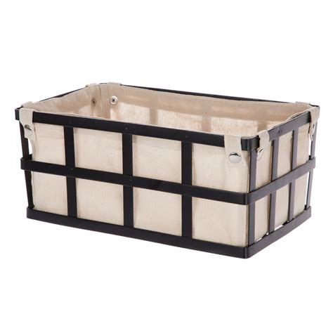 metal storage bins boxes with liners|Amazon.com: Metal Storage Basket With Liner.